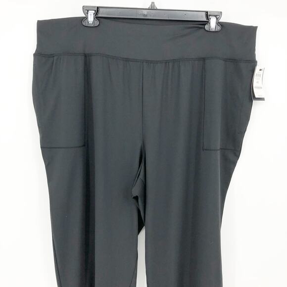 IDEOLOGY Womens Relaxed Jogger 4X Deep Black High Rise Pockets Elastic Waist NWT - Picture 5 of 12